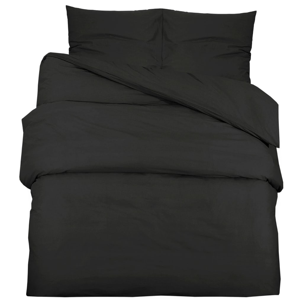Set Copripiumino 240X220 Cm In Cotone Nero