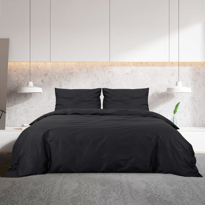 Set Copripiumino 260X220 Cm In Cotone Nero