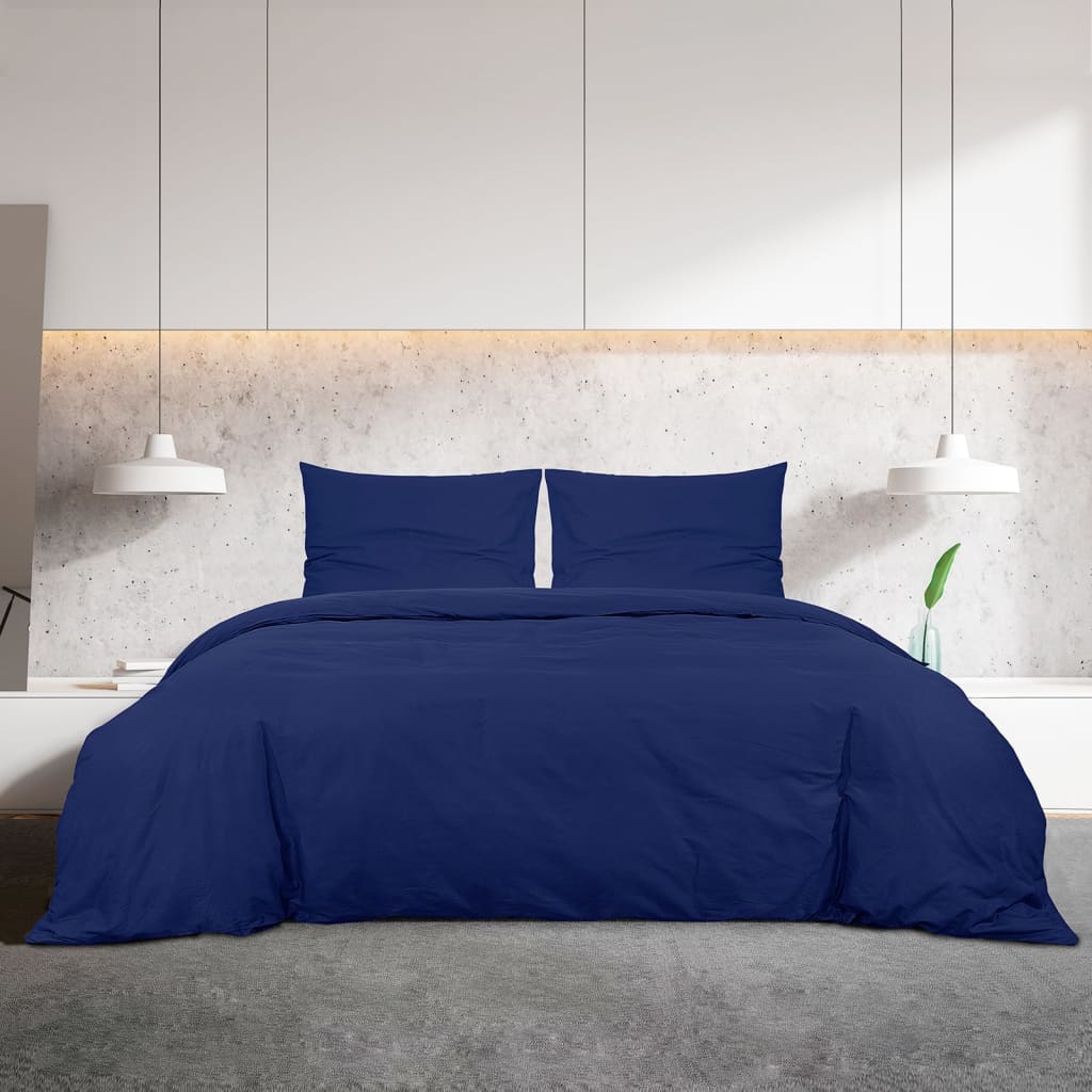 Set Copripiumino Marino 240X220 Cm In Cotone Blu