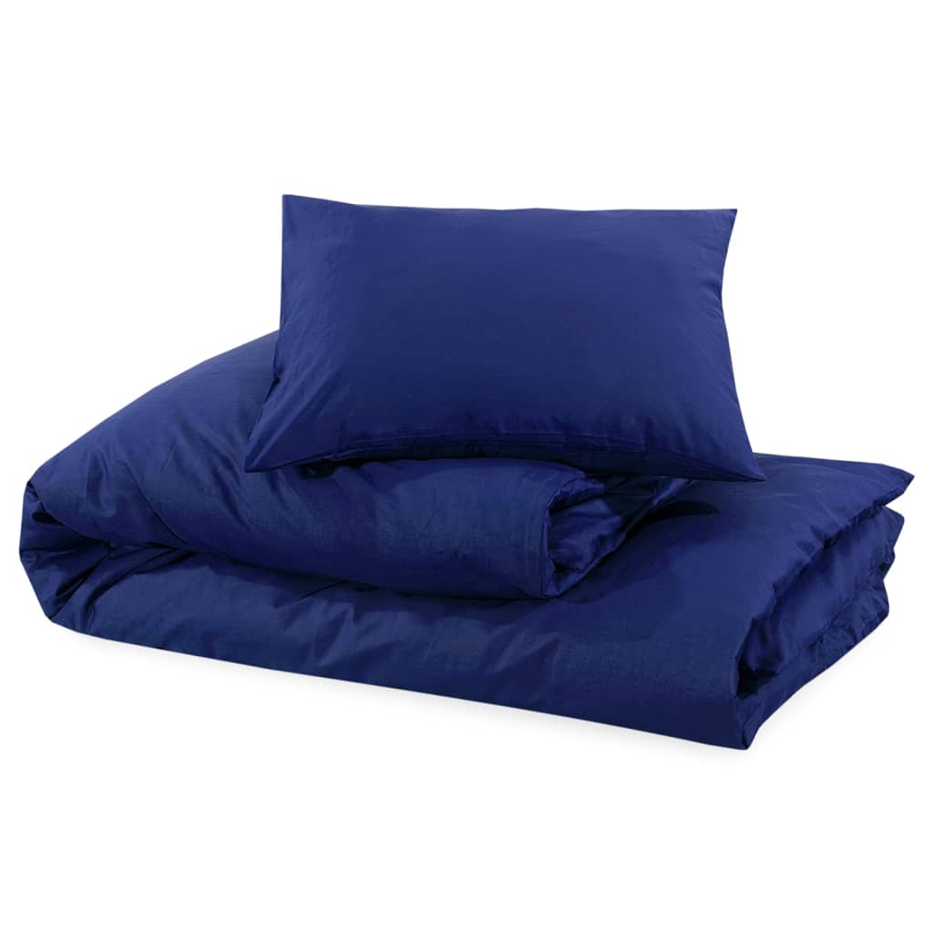 Set Copripiumino Marino 240X220 Cm In Cotone Blu