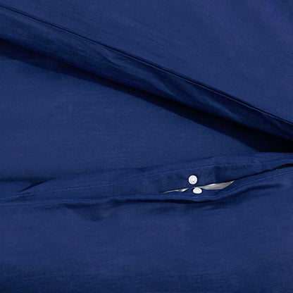 Set Copripiumino Marino 240X220 Cm In Cotone Blu