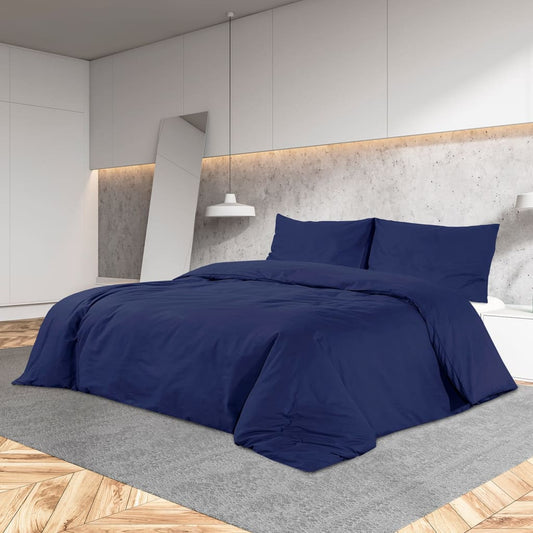 Set Copripiumino Marino 140X200 Cm In Cotone Blu