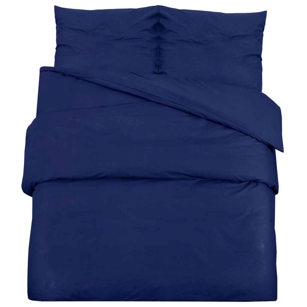 Set Copripiumino Marino 260X240 Cm In Cotone Blu