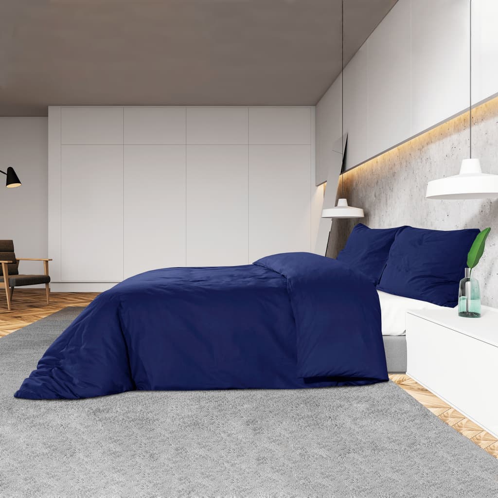 Set Copripiumino Marino 260X240 Cm In Cotone Blu