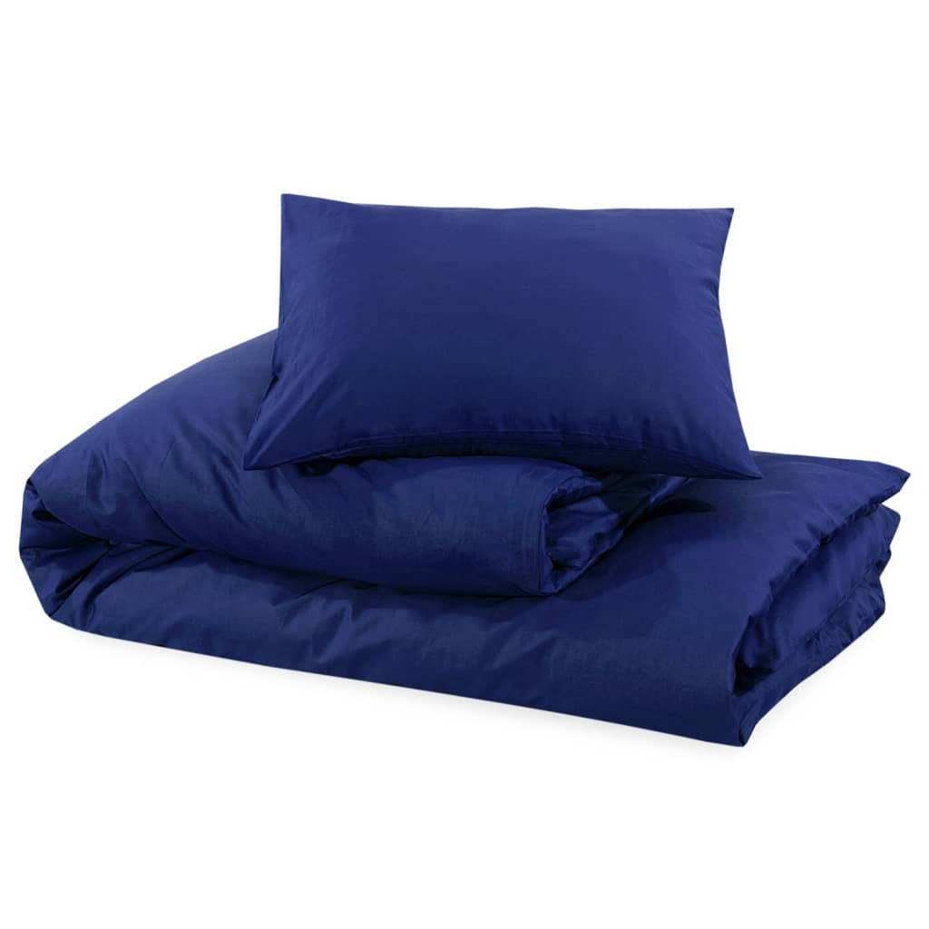 Set Copripiumino Marino 260X240 Cm In Cotone Blu
