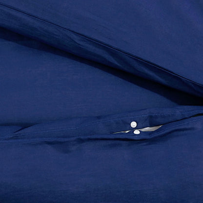 Set Copripiumino Marino 260X240 Cm In Cotone Blu