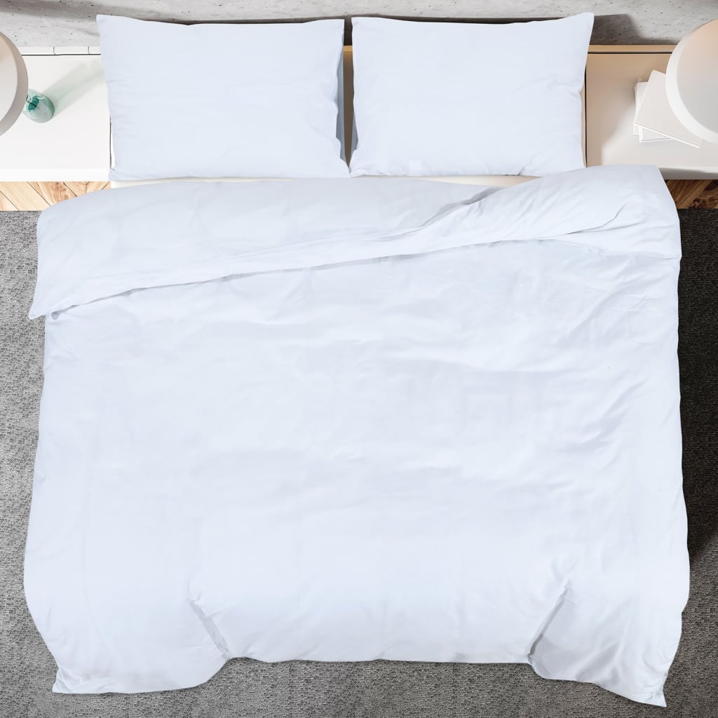 Set Copripiumino 200X220 Cm In Cotone Bianco
