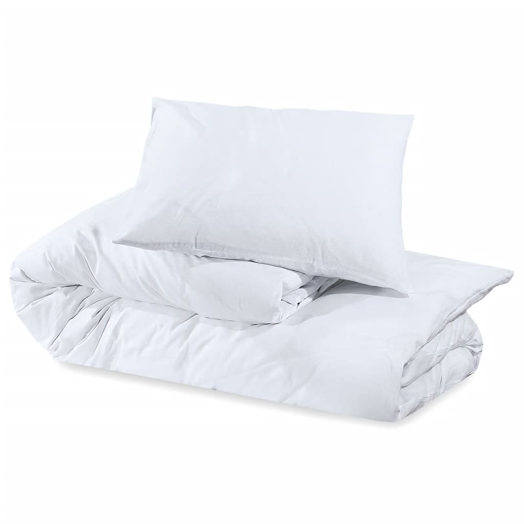 Set Copripiumino 200X220 Cm In Cotone Bianco