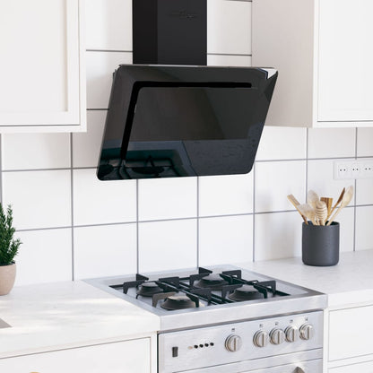 Cappa Parete 90 Cm Acciaio Inox E Vetro Temperato Lucido