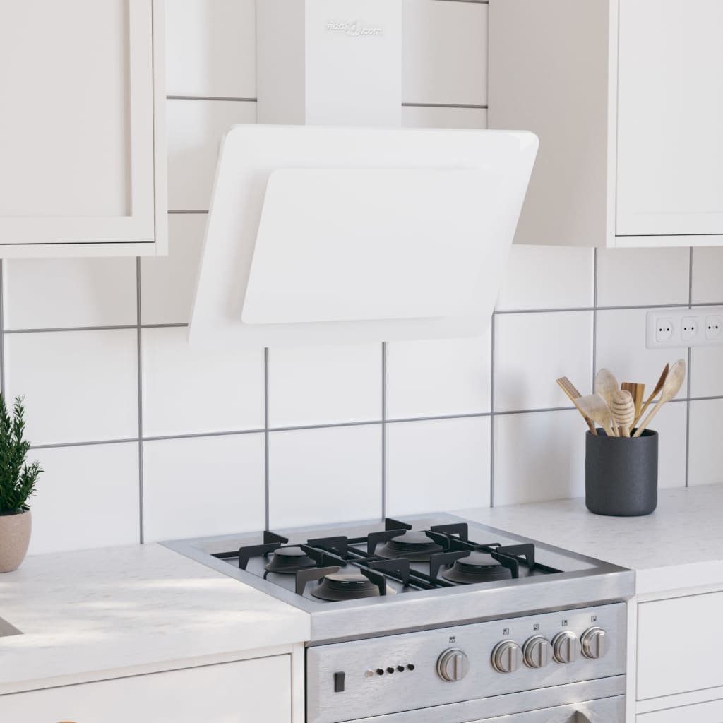 Cappa Parete 90 Cm Acciaio Inox E Vetro Temperato Lucido