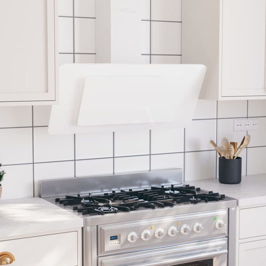 Cappa Parete 90 Cm Acciaio Inox E Vetro Temperato Lucido