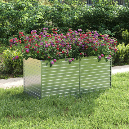 Letto Rialzato Giardino In Acciaio Zincato Argento