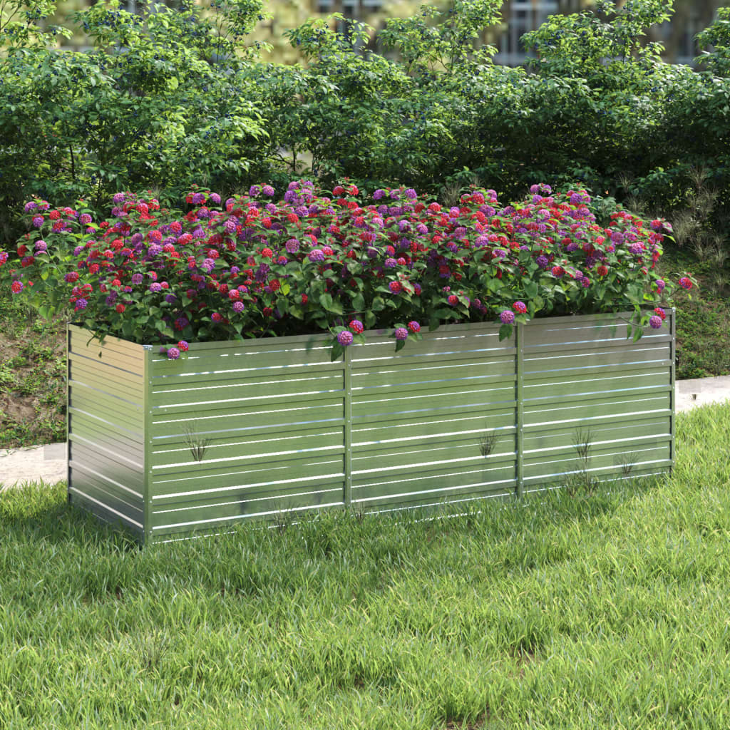 Letto Rialzato Giardino In Acciaio Zincato Argento