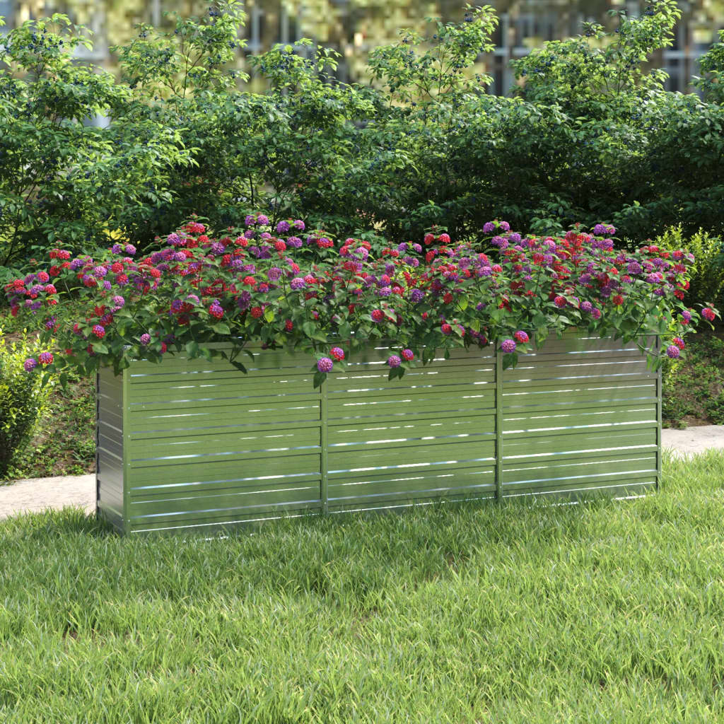 Letto Rialzato Giardino In Acciaio Zincato Argento