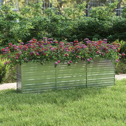 Letto Rialzato Giardino In Acciaio Zincato Argento
