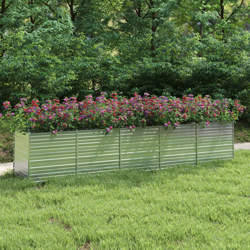 Letto Rialzato Giardino In Acciaio Zincato Argento