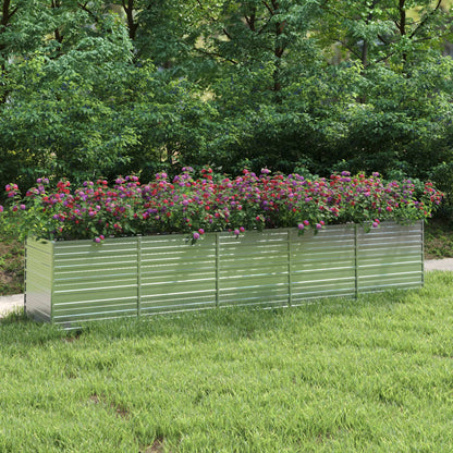 Letto Rialzato Giardino In Acciaio Zincato Argento
