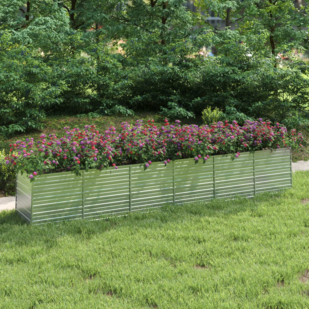 Letto Rialzato Giardino In Acciaio Zincato Argento