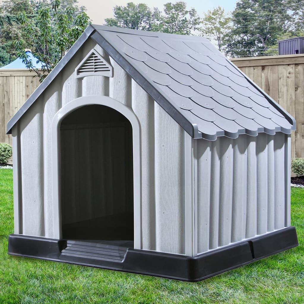 Cuccia Per Cani Grigia 92X87X91 Cm In Plastica