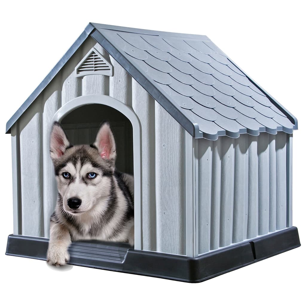 Cuccia Per Cani Grigia 92X87X91 Cm In Plastica