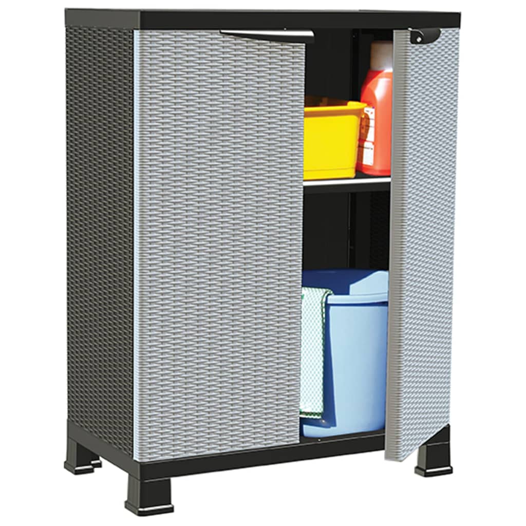 Armadietto In Plastica 68X39X171,5 Cm Design Rattan