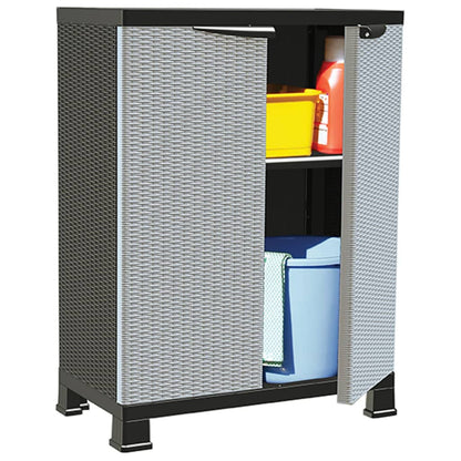 Armadietto In Plastica 68X39X171,5 Cm Design Rattan
