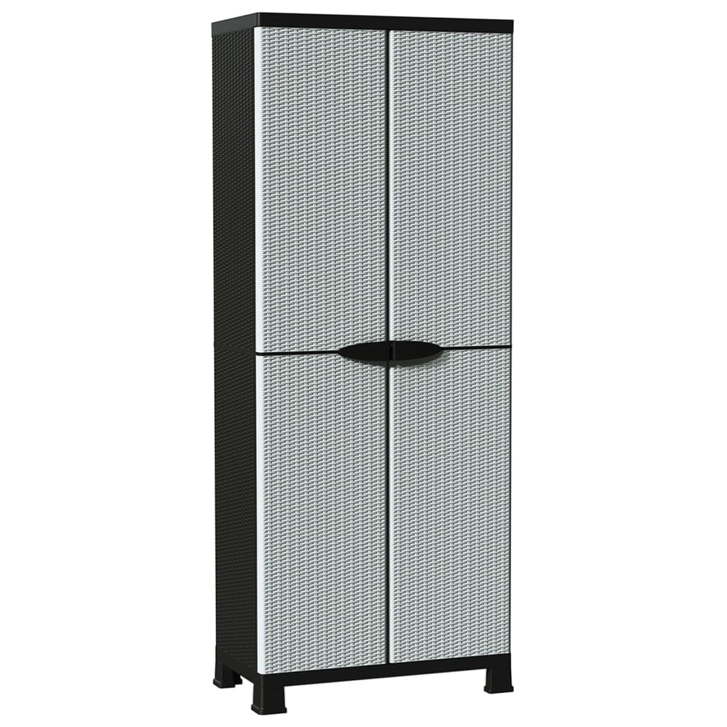 Armadietto In Plastica 68X39X171,5 Cm Design Rattan
