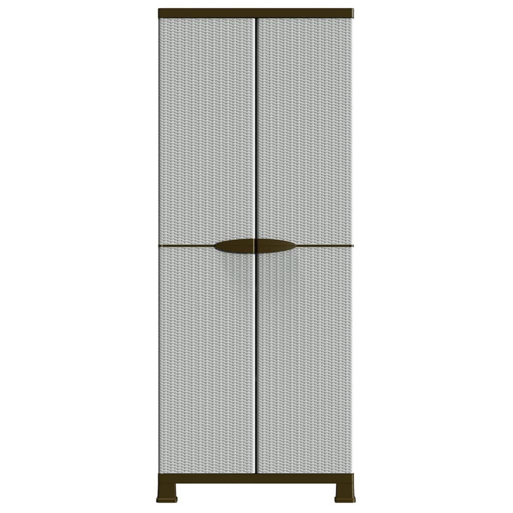 Armadietto In Plastica 68X39X171,5 Cm Design Rattan