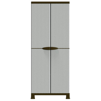 Armadietto In Plastica 68X39X171,5 Cm Design Rattan