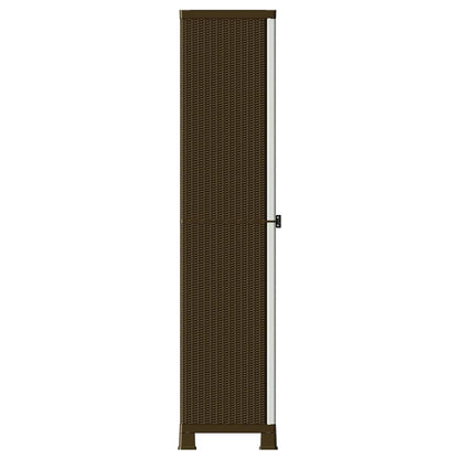 Armadietto In Plastica 68X39X171,5 Cm Design Rattan