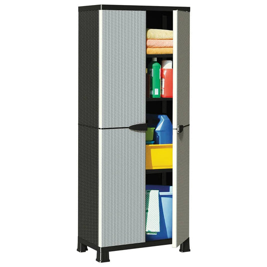 Armadietto In Plastica 68X39X171,5 Cm Design Rattan