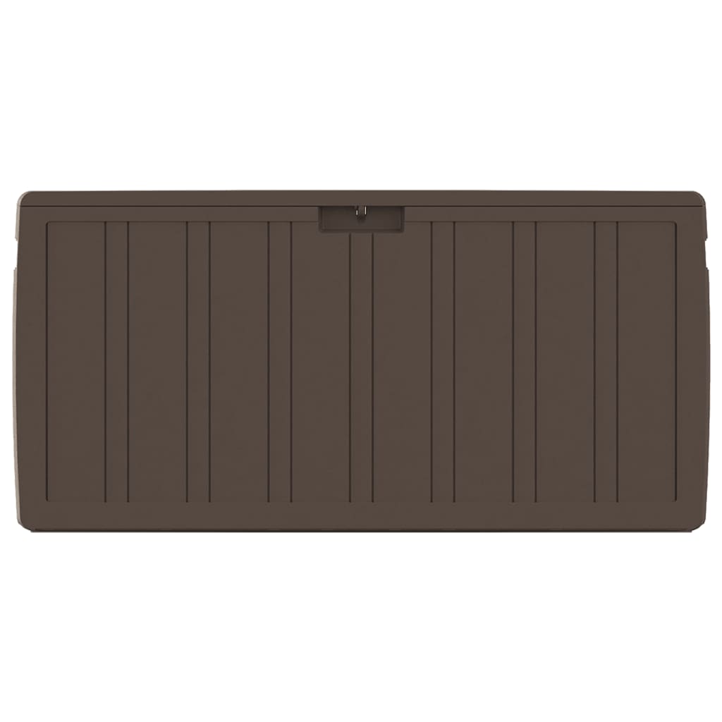 Baule Mobile Contenitore Cuscini Marrone 117X45,5X57,5 Cm 270 L Beige E Oro