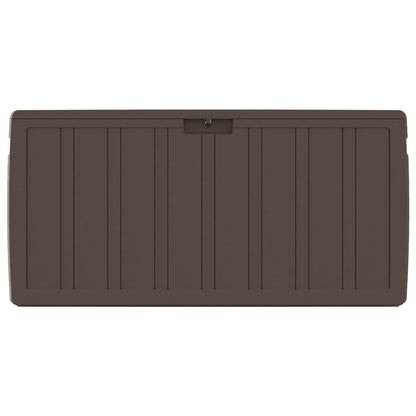 Baule Mobile Contenitore Cuscini Marrone 117X45,5X57,5 Cm 270 L Beige E Oro
