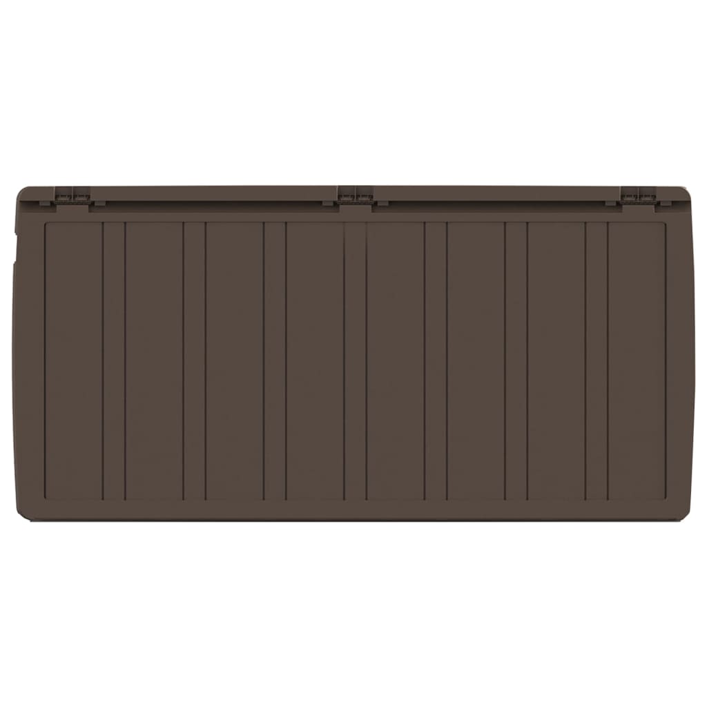 Baule Mobile Contenitore Cuscini Marrone 117X45,5X57,5 Cm 270 L Beige E Oro