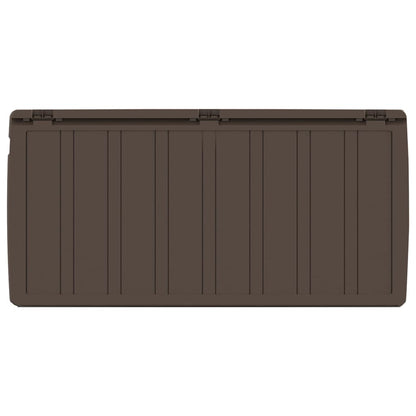Baule Mobile Contenitore Cuscini Marrone 117X45,5X57,5 Cm 270 L Beige E Oro