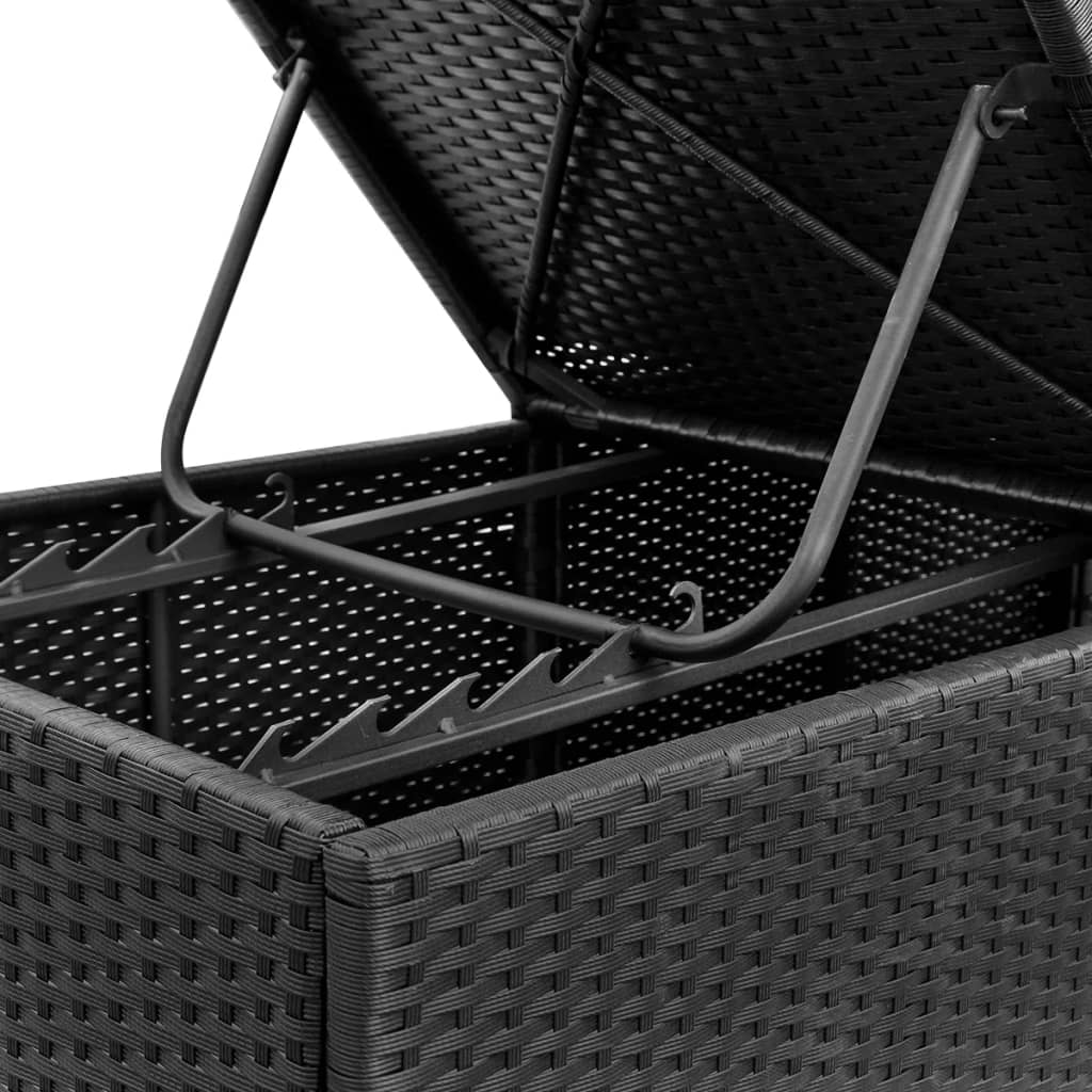 Lettino Prendisole Con Cuscino Bianco Crema In Polyrattan