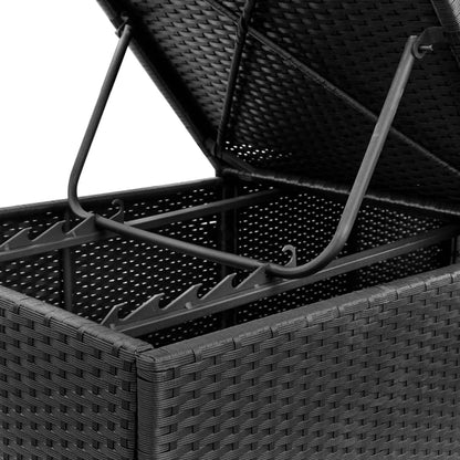 Lettino Prendisole Con Cuscino Bianco Crema In Polyrattan