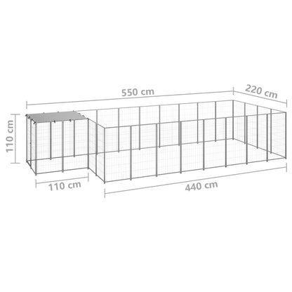 Gabbia Per Cani 10,89 M² In Acciaio