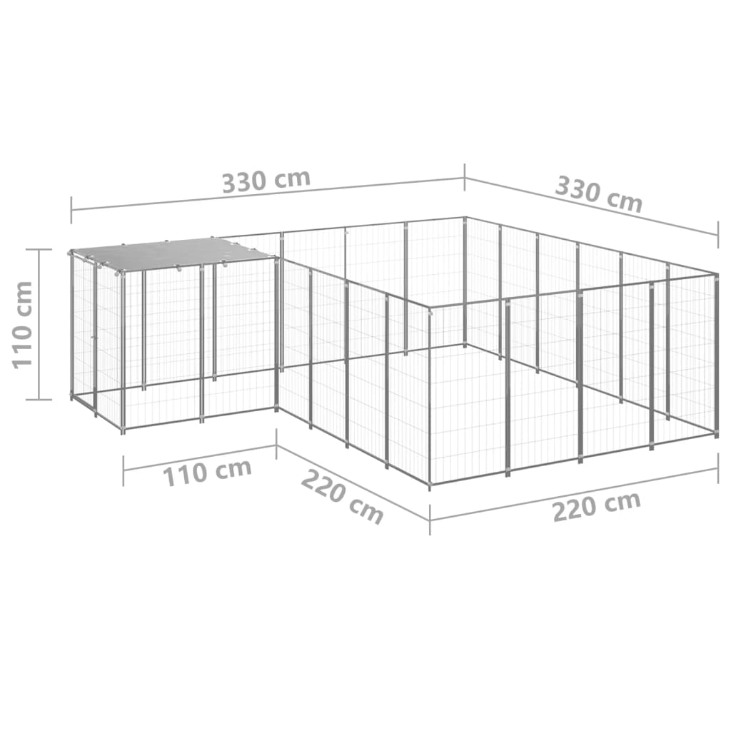 Gabbia Per Cani 8,47 M² In Acciaio