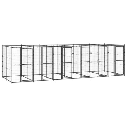 Gabbia Per Cani Da Ester In Acciaio 21,78 M² Nero