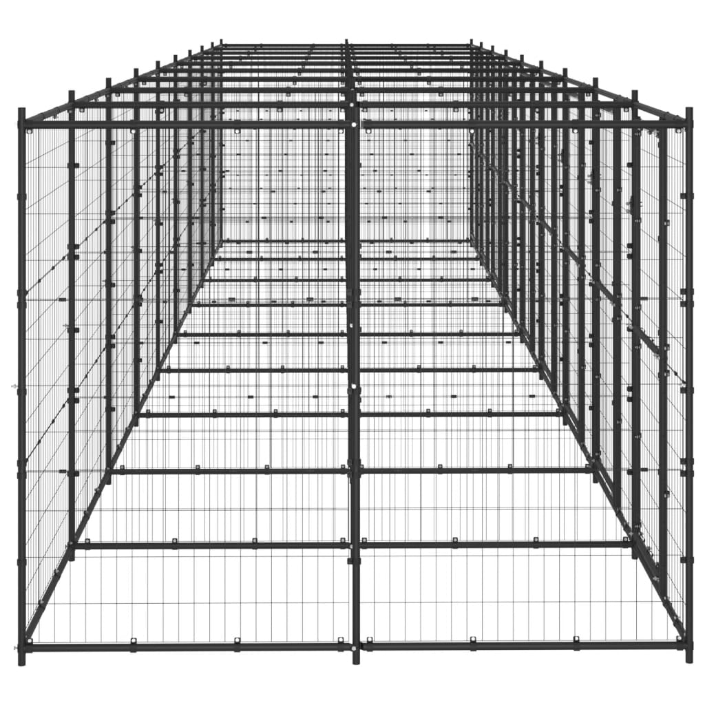 Gabbia Per Cani Da Ester In Acciaio 21,78 M² Nero