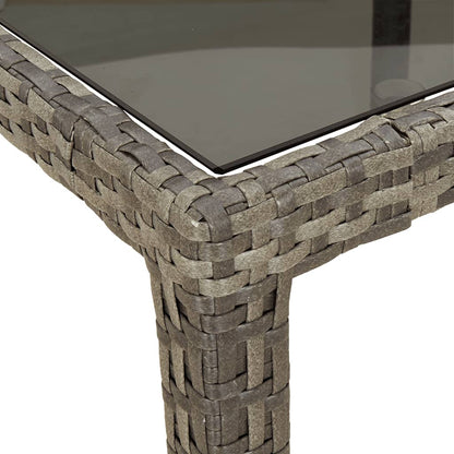 Tavolo Giardino 250X100X75Cm Vetro Temperato Polyrattan