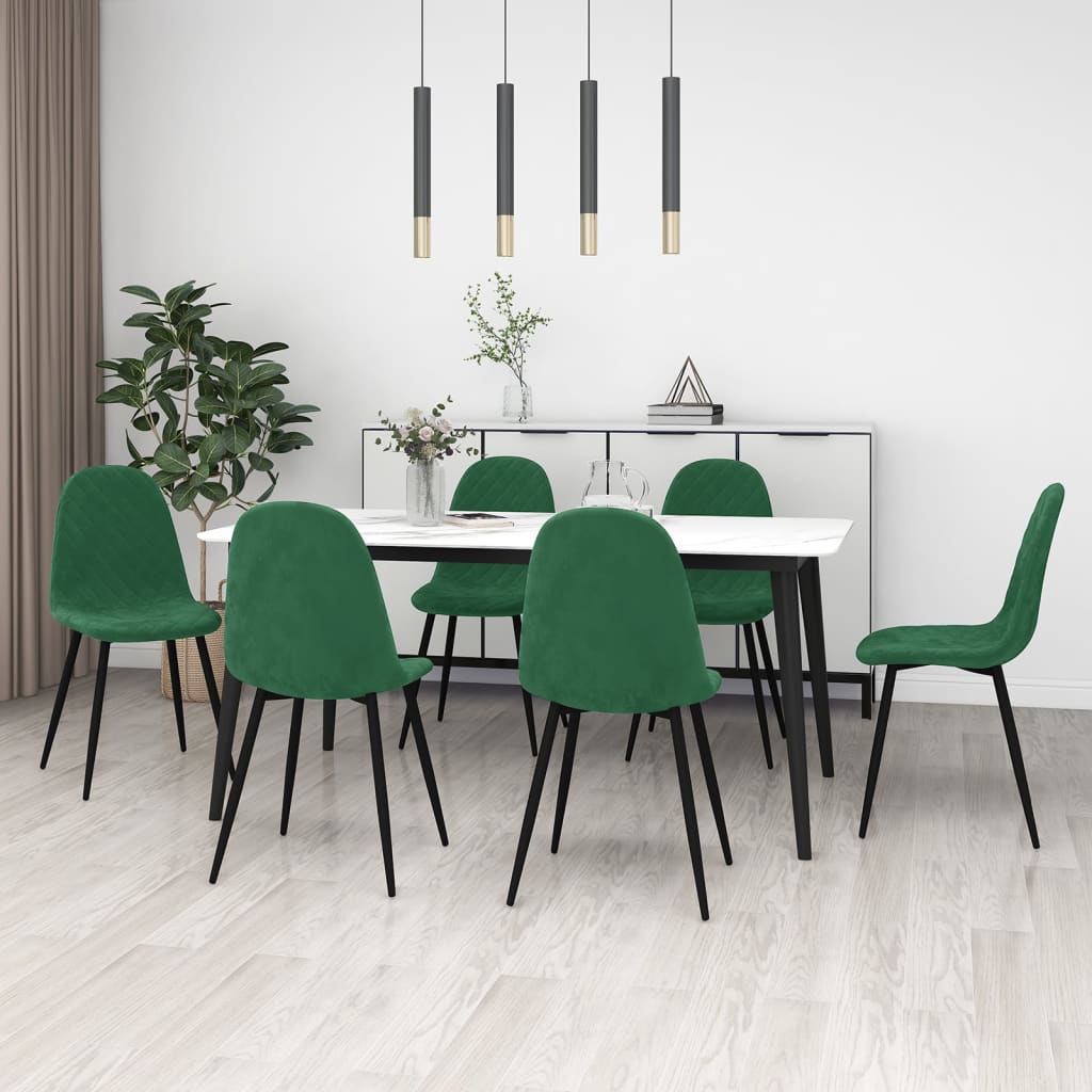 Sedie Da Pranzo 6 Pz In Velluto