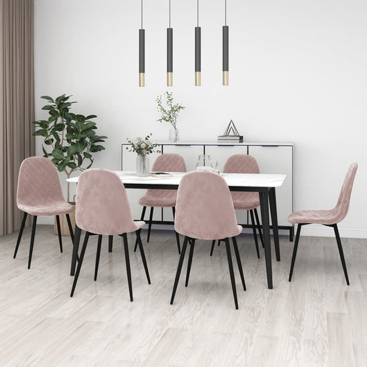 Sedie Da Pranzo 6 Pz In Velluto