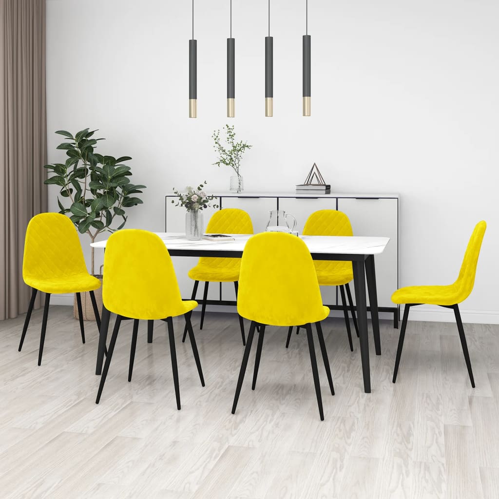 Sedie Da Pranzo 6 Pz In Velluto