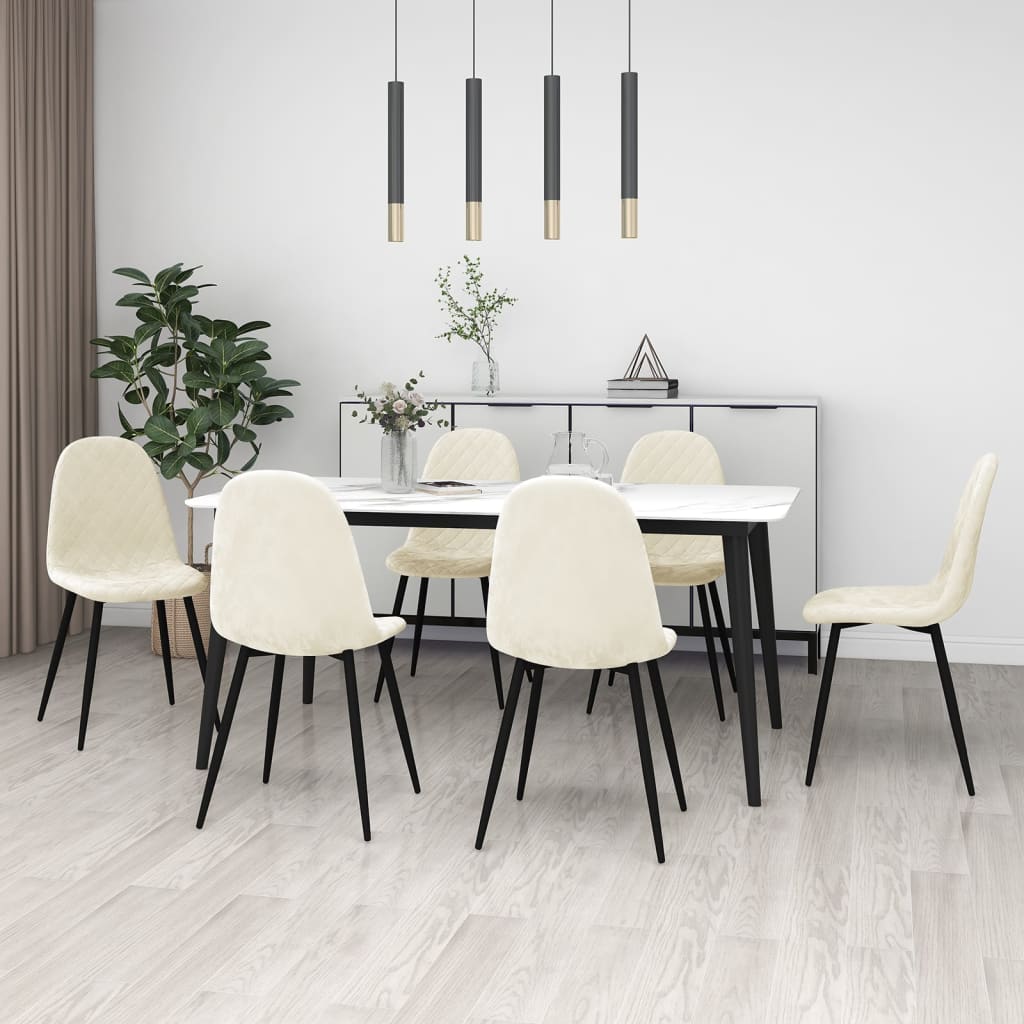 Sedie Da Pranzo 6 Pz In Velluto