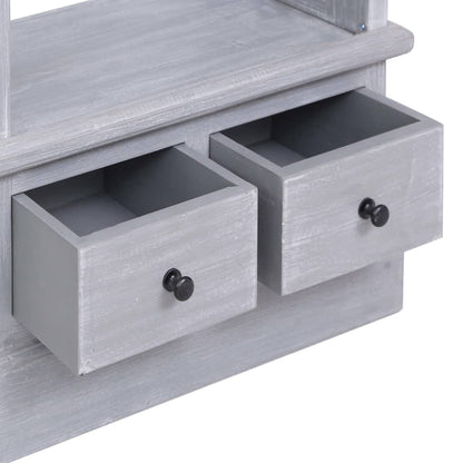 Credenza Alta In Legno Massello Di Mogano