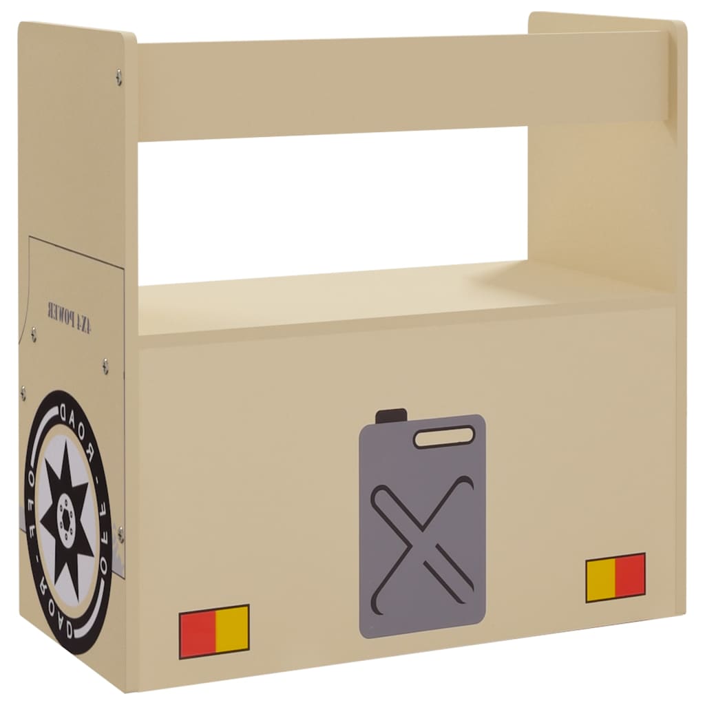 Set Tavolo E Sedia Per Bambini 3 Pz Auto Fuoristrada In Mdf