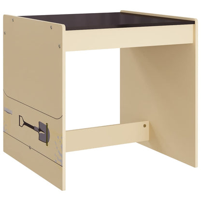 Set Tavolo E Sedia Per Bambini 3 Pz Auto Fuoristrada In Mdf