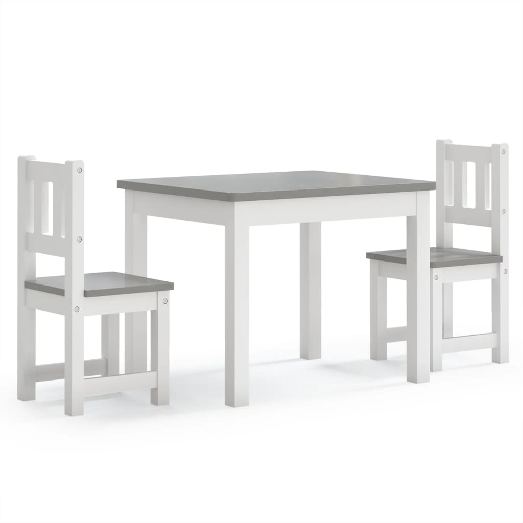 Set Tavolo E Sedie Per Bambini 3 Pezzi In Mdf